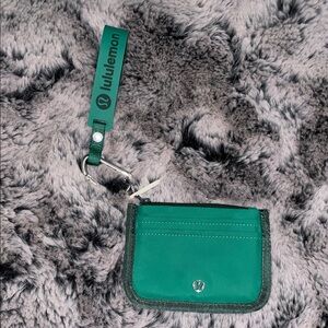 lululemon athletica Teal Card Holder with Clip